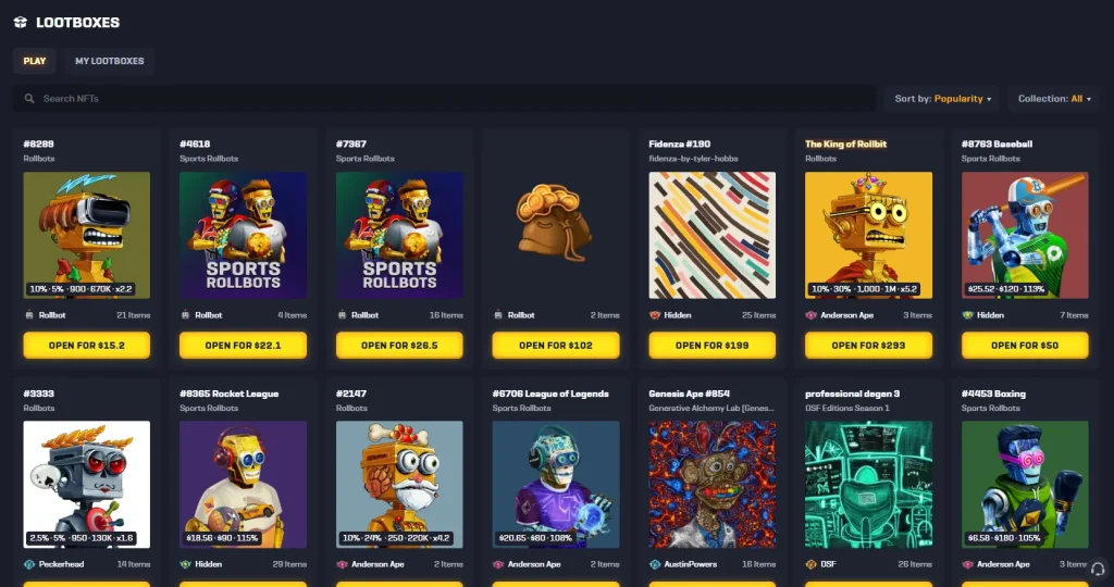 NFT Lootboxes